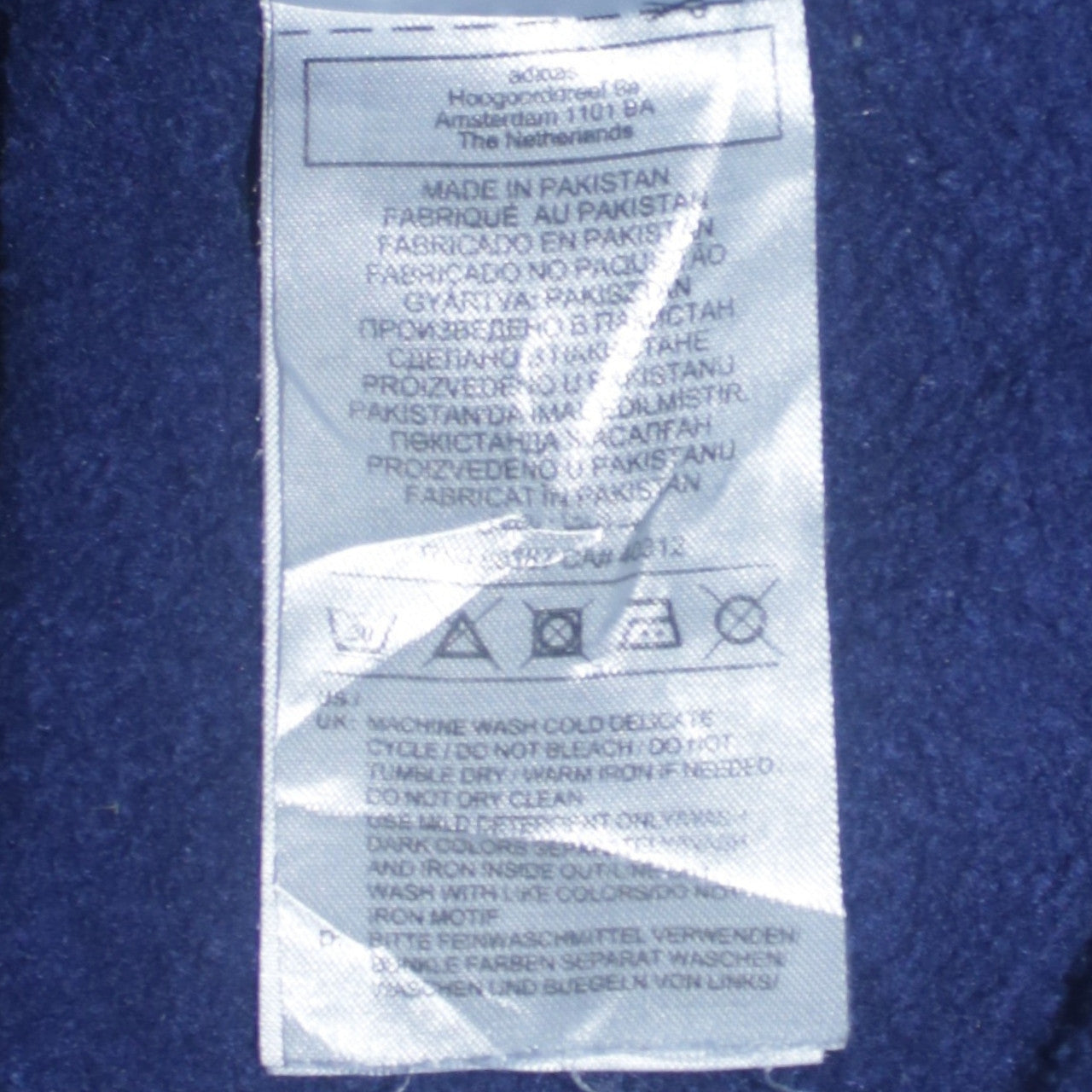 Mens UK Size M adidas Blue Pullover Hoodie