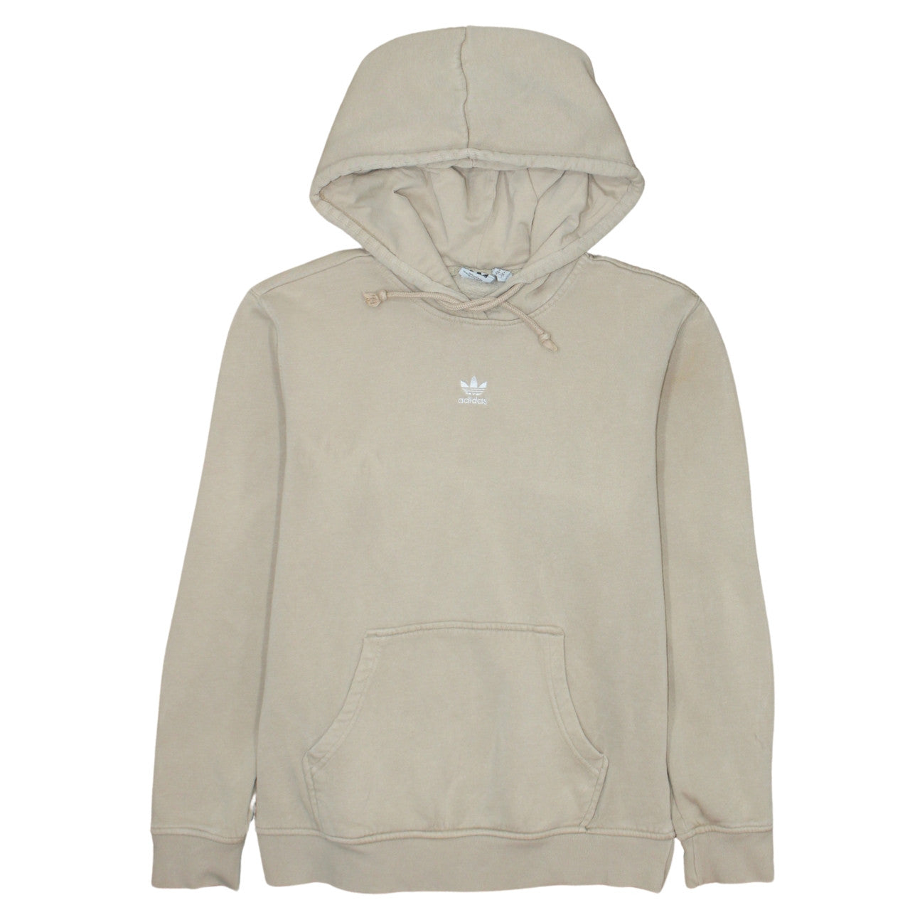 Womens UK Size 10 adidas Beige Pullover Hoodie