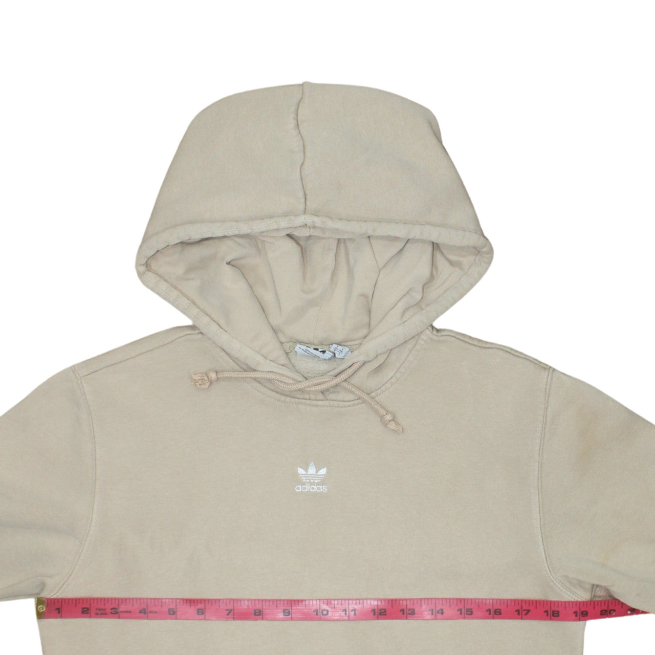 Womens UK Size 10 adidas Beige Pullover Hoodie