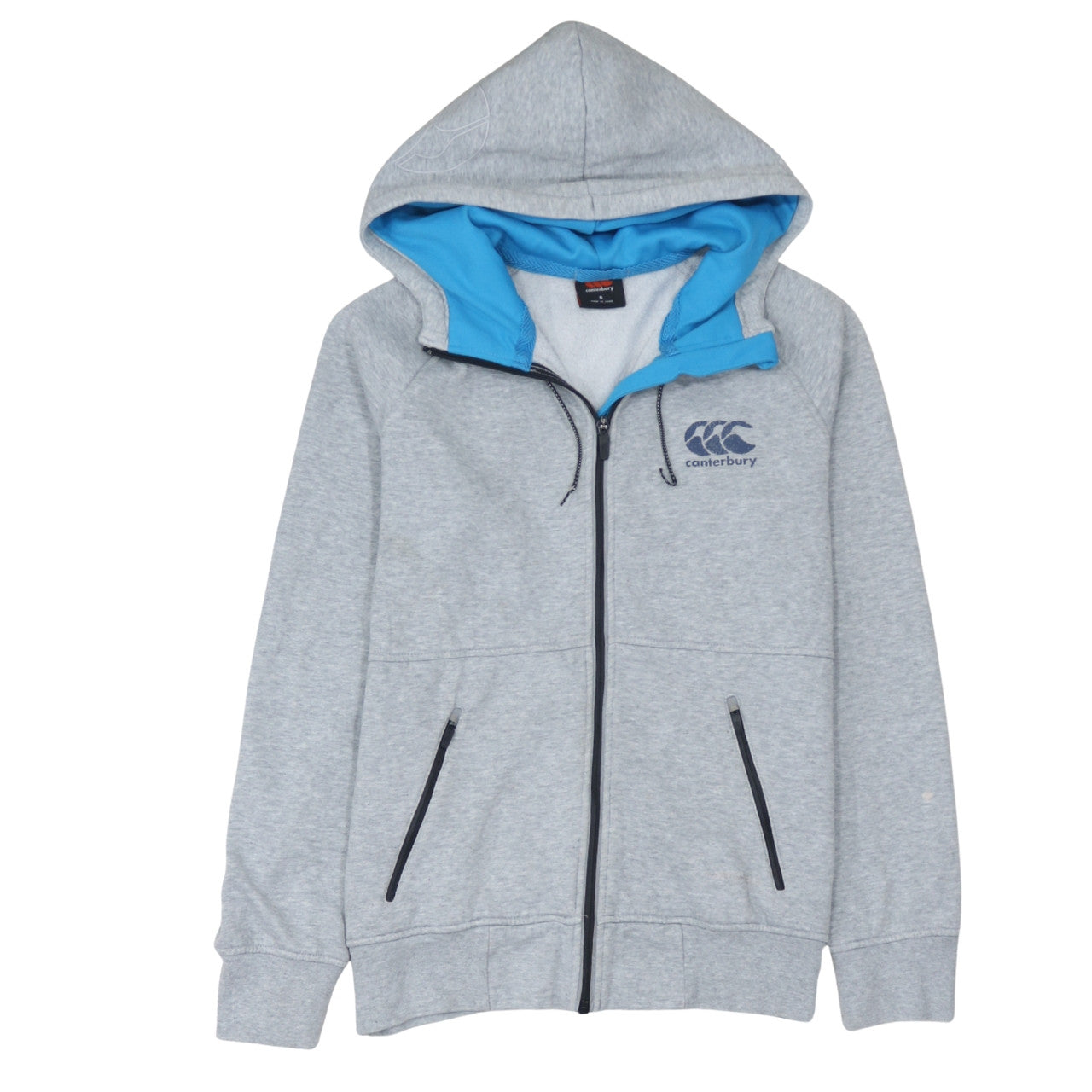 Mens UK Size S Canterbury Grey Full Zip Hoodie