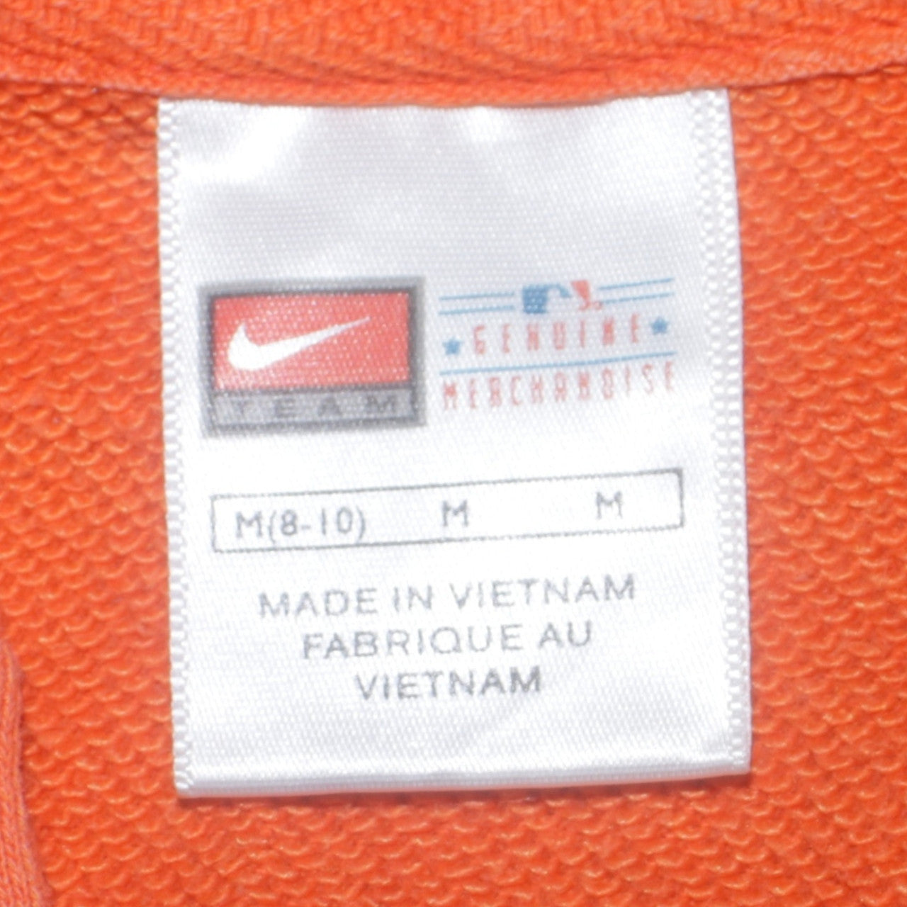 Womens UK Size M Nike Orange Pullover Hoodie