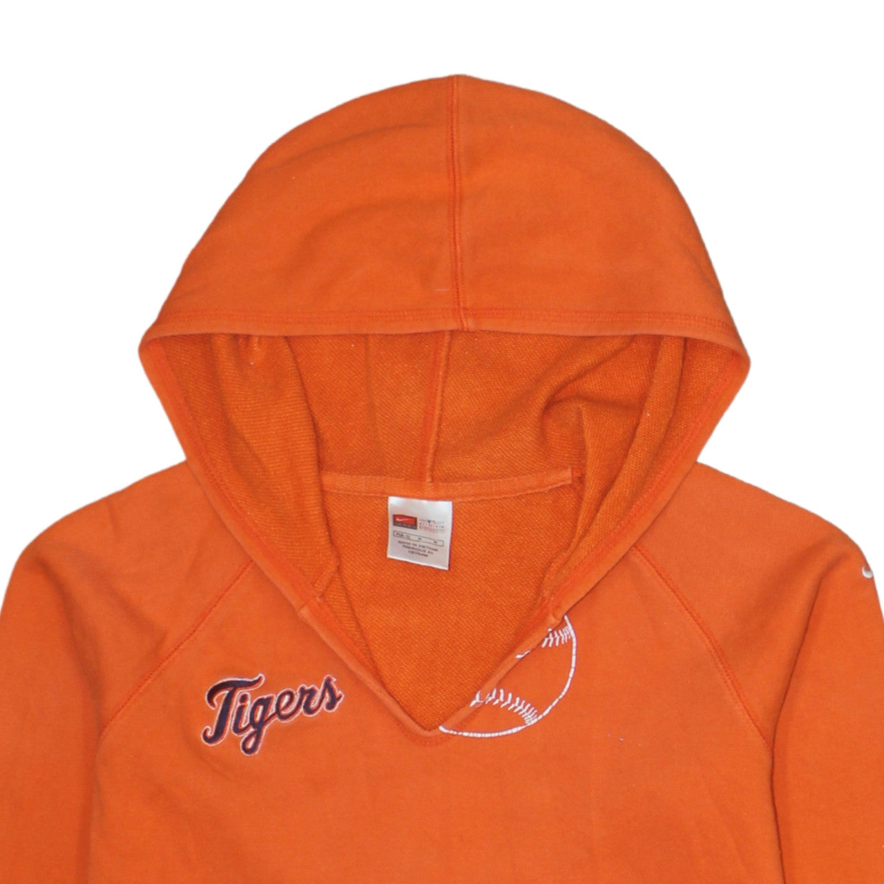 Womens UK Size M Nike Orange Pullover Hoodie