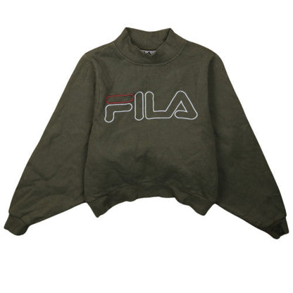 Womens UK Size XS FILA Green Pullover Sweatshirt