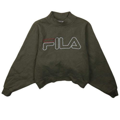 Womens UK Size XS FILA Green Pullover Sweatshirt
