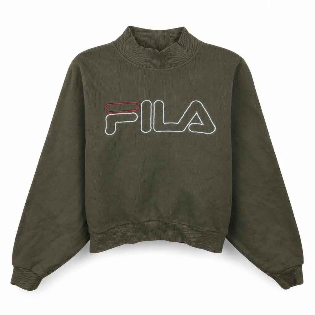 Womens UK Size XS FILA Green Pullover Sweatshirt