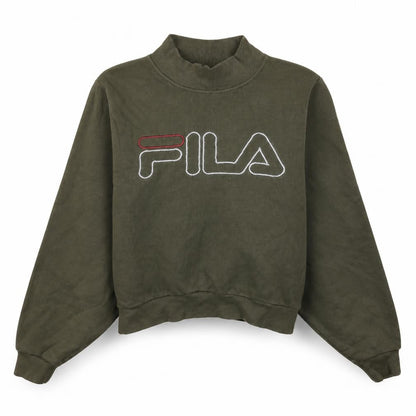 Womens UK Size XS FILA Green Pullover Sweatshirt