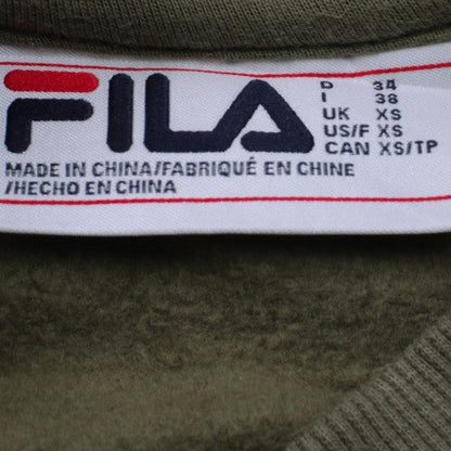 Womens UK Size XS FILA Green Pullover Sweatshirt