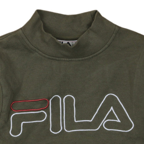 Womens UK Size XS FILA Green Pullover Sweatshirt
