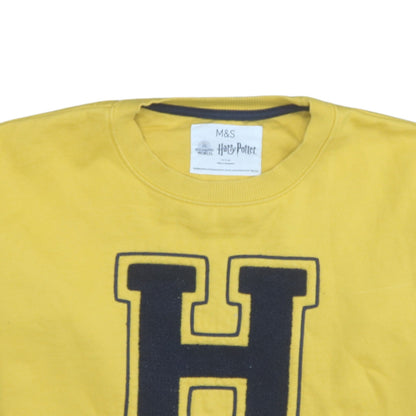 Marks and Spencer Girls Yellow Hufflepuff Sweatshirt 13-14 Years Crew Neck
