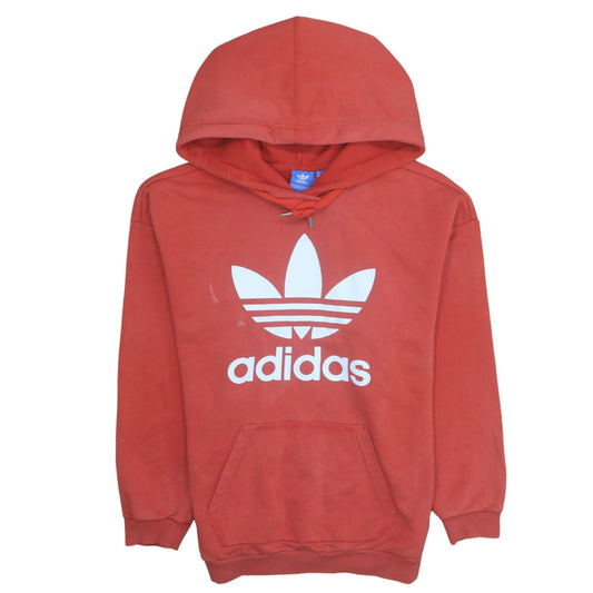 Womens UK Size 8 adidas Red Pullover Hoodie