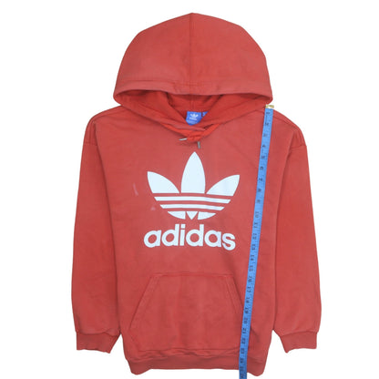Womens UK Size 8 adidas Red Pullover Hoodie