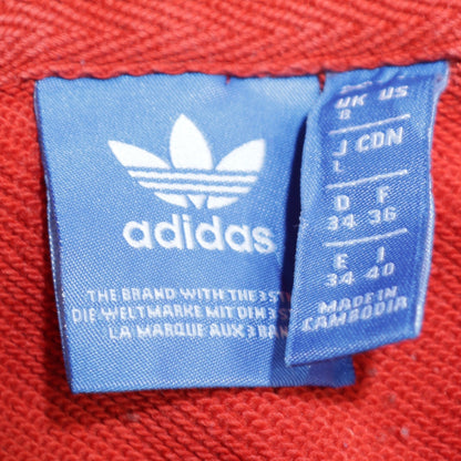 Womens UK Size 8 adidas Red Pullover Hoodie