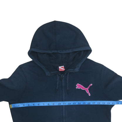 Mens UK Size L PUMA Blue Full Zip Hoodie