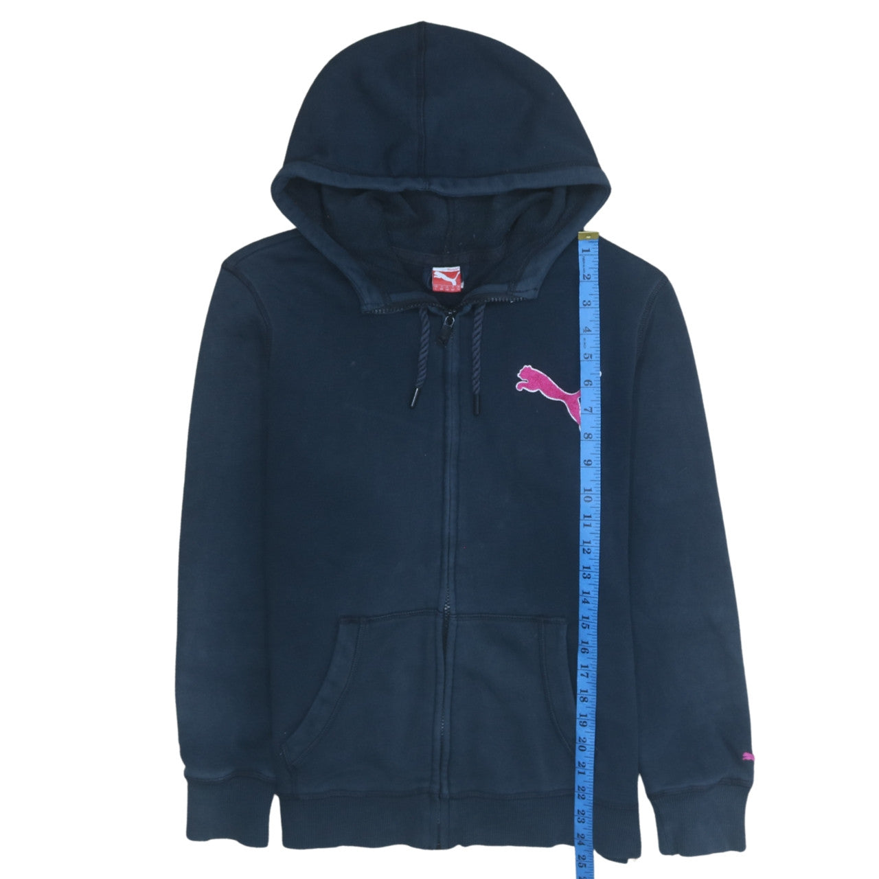 Mens UK Size L PUMA Blue Full Zip Hoodie