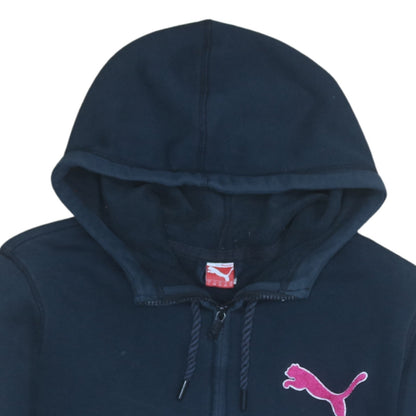 Mens UK Size L PUMA Blue Full Zip Hoodie