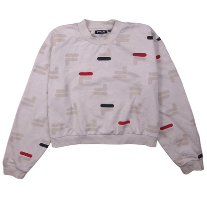 Womens UK Size XL FILA Beige Pullover Sweatshirt