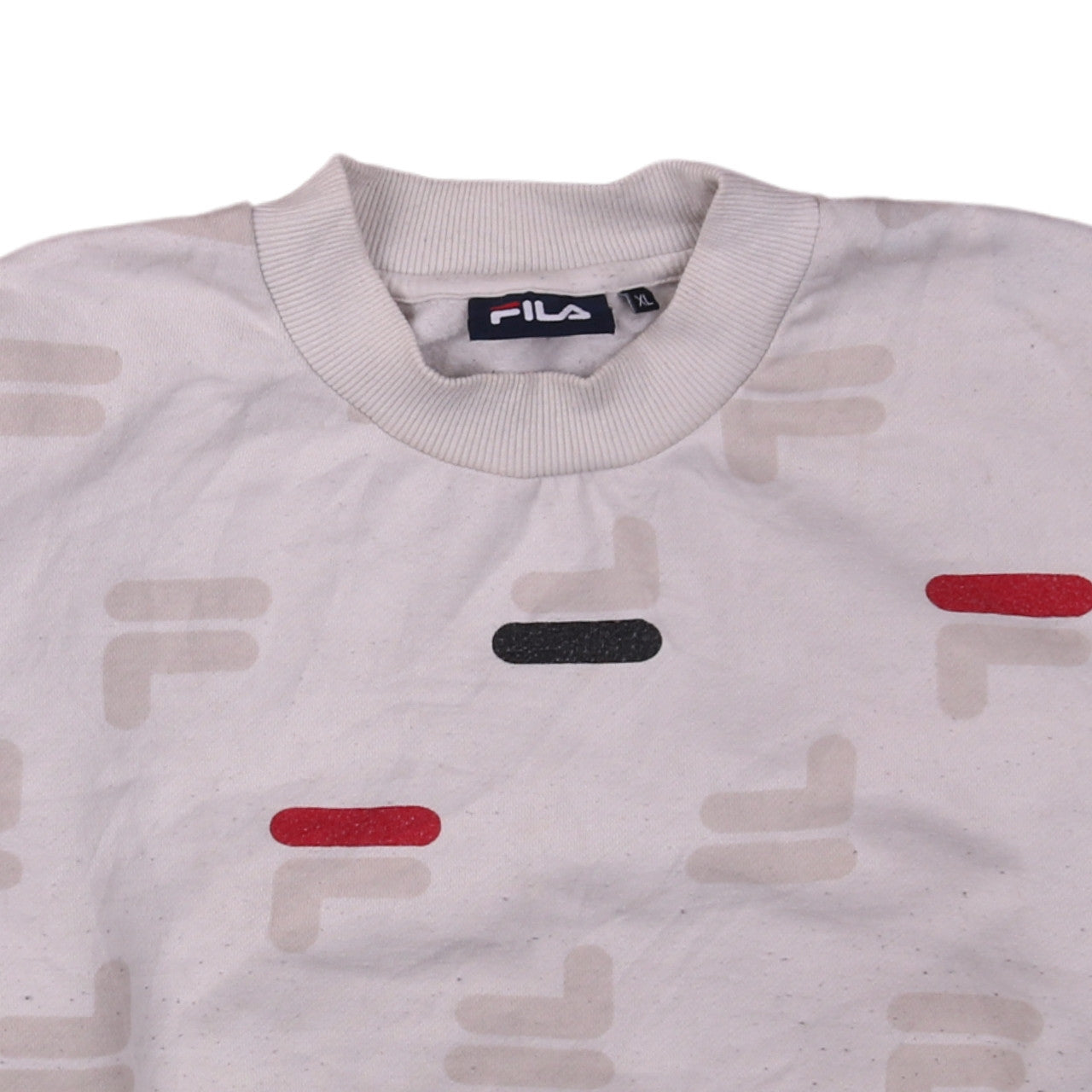 Womens UK Size XL FILA Beige Pullover Sweatshirt