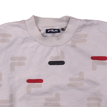 Womens UK Size XL FILA Beige Pullover Sweatshirt