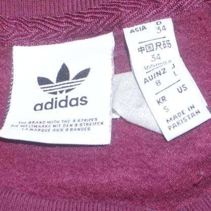 Womens UK Size 8 adidas Red Pullover Sweatshirt