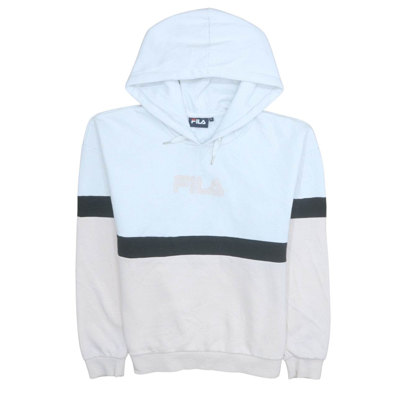 Womens UK Size L FILA Blue Pullover Hoodie
