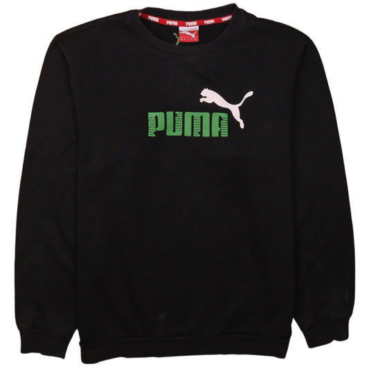 Mens UK Size M PUMA Black Pullover Sweatshirt