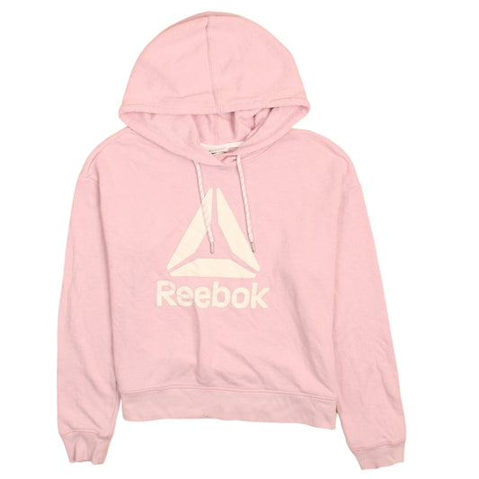 Womens UK Size S Reebok Pink Pullover Hoodie