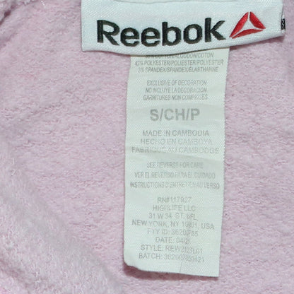 Womens UK Size S Reebok Pink Pullover Hoodie