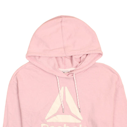Womens UK Size S Reebok Pink Pullover Hoodie