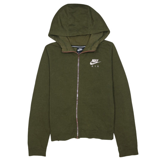 Womens UK Size M Nike Green Full Zip Hoodie