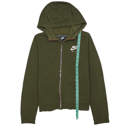 Womens UK Size M Nike Green Full Zip Hoodie