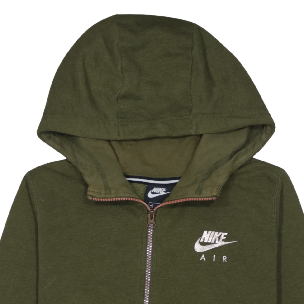 Womens UK Size M Nike Green Full Zip Hoodie