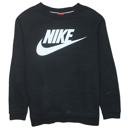 Womens UK Size L Nike Black Pullover Sweatshirt