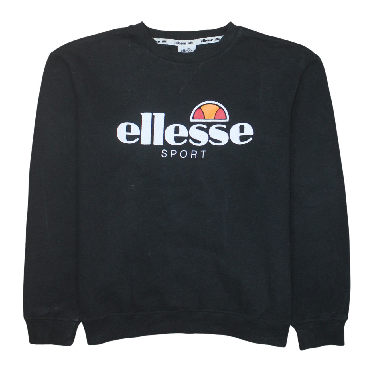 Womens UK Size 14 ellesse Black Pullover Sweatshirt