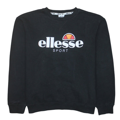 Womens UK Size 14 ellesse Black Pullover Sweatshirt