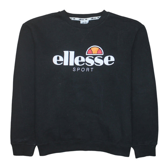 Womens UK Size 14 ellesse Black Pullover Sweatshirt