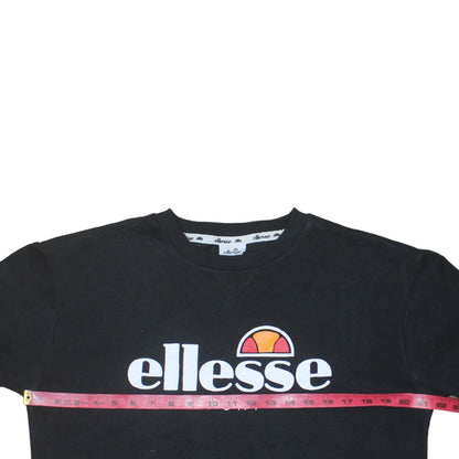 Womens UK Size 14 ellesse Black Pullover Sweatshirt