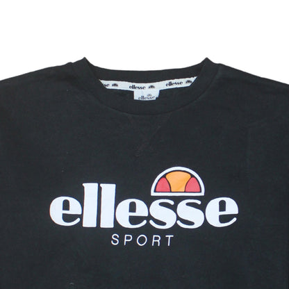 Womens UK Size 14 ellesse Black Pullover Sweatshirt