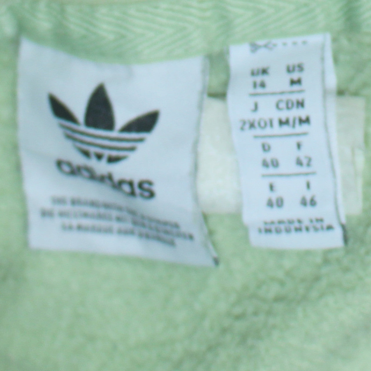 Womens UK Size 14 adidas Green Pullover Hoodie