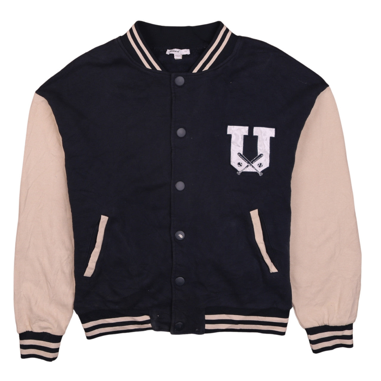 Teens UK Size XS Subdued Blue Varsity Jacket