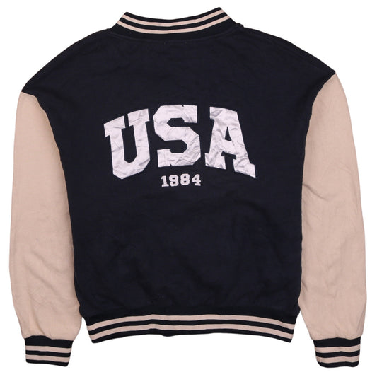 Teens UK Size XS Subdued Blue Varsity Jacket