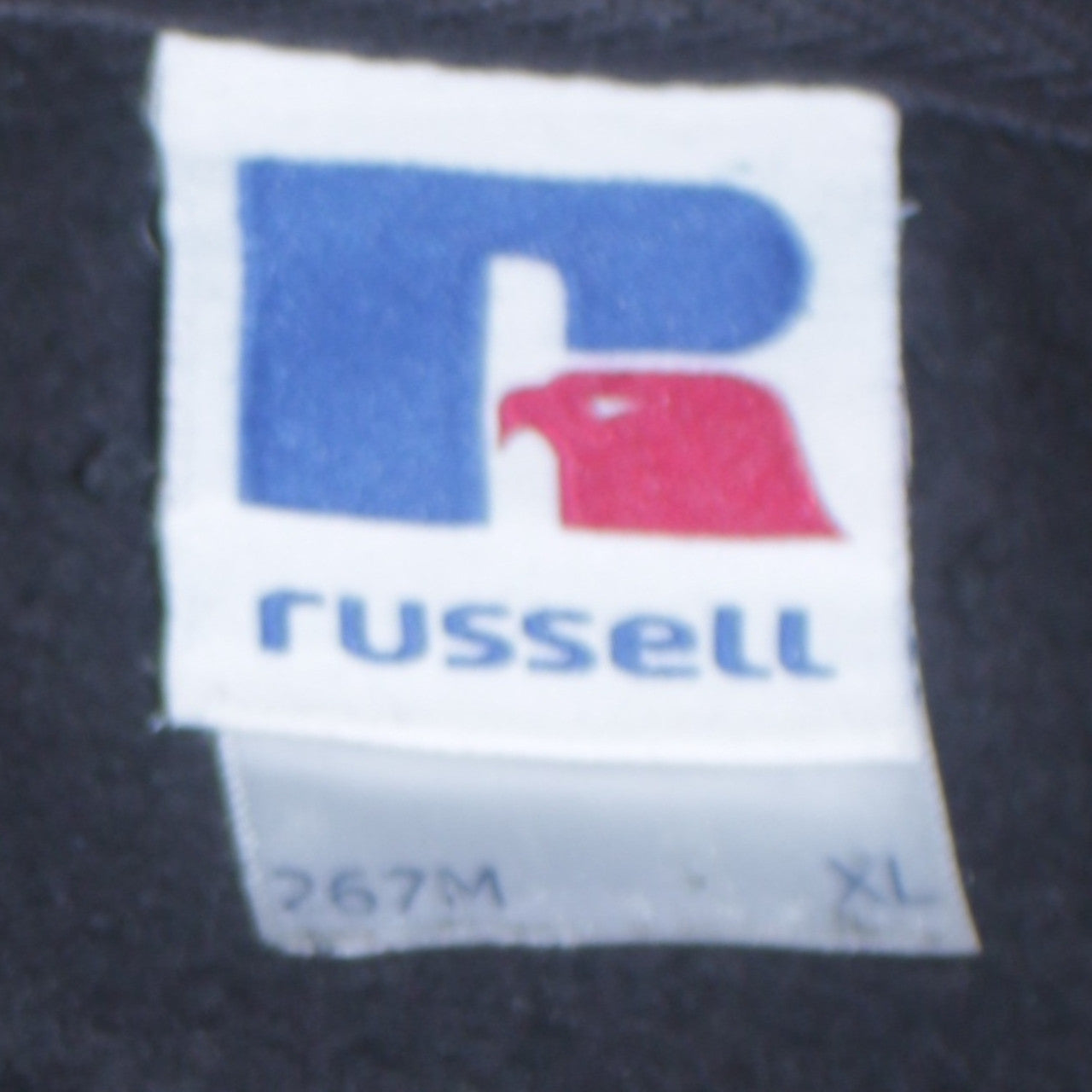Mens UK Size XL Russell Black Full Zip Sweatshirt