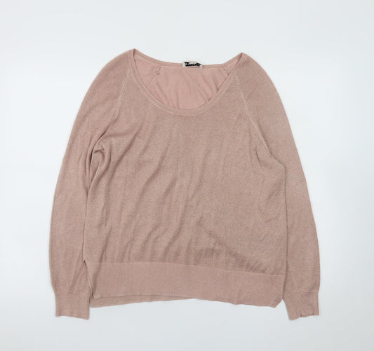 Womens UK Size M Whistles Pink Pullover Jumper