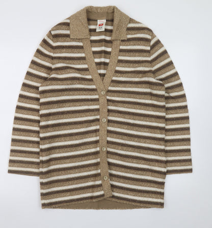 Womens UK Size 14 Marks and Spencer Beige Cardigan Jumper