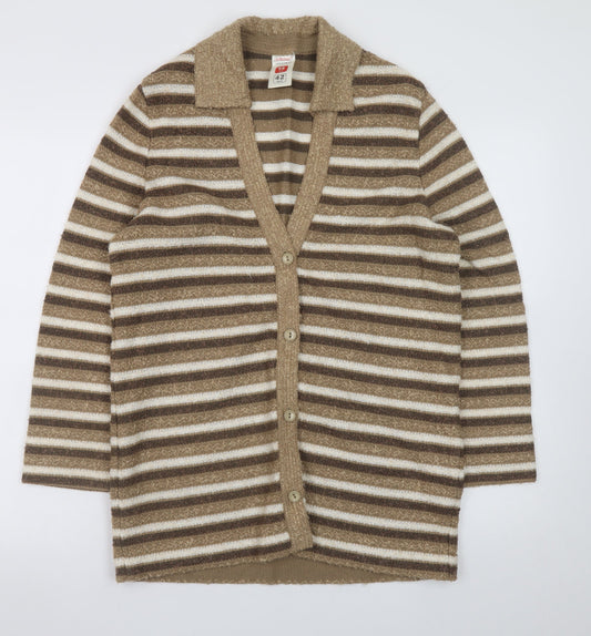 Womens UK Size 14 Marks and Spencer Beige Cardigan Jumper