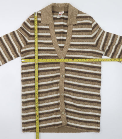 Womens UK Size 14 Marks and Spencer Beige Cardigan Jumper