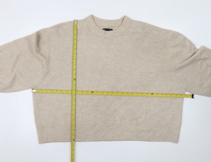 ASOS Women’s Beige Crew Neck Pullover Jumper Size 22 Relaxed Fit
