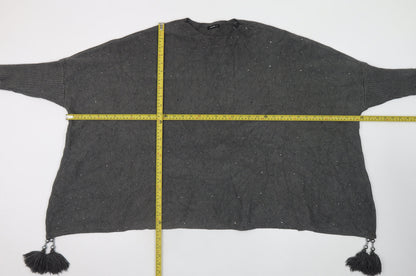 Womens UK Size One Size Roman Grey Cape Jumper