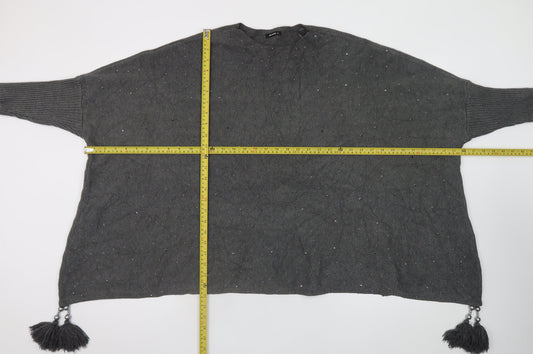 Womens UK Size One Size Roman Grey Cape Jumper