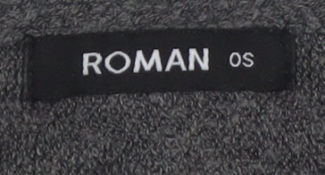 Womens UK Size One Size Roman Grey Cape Jumper
