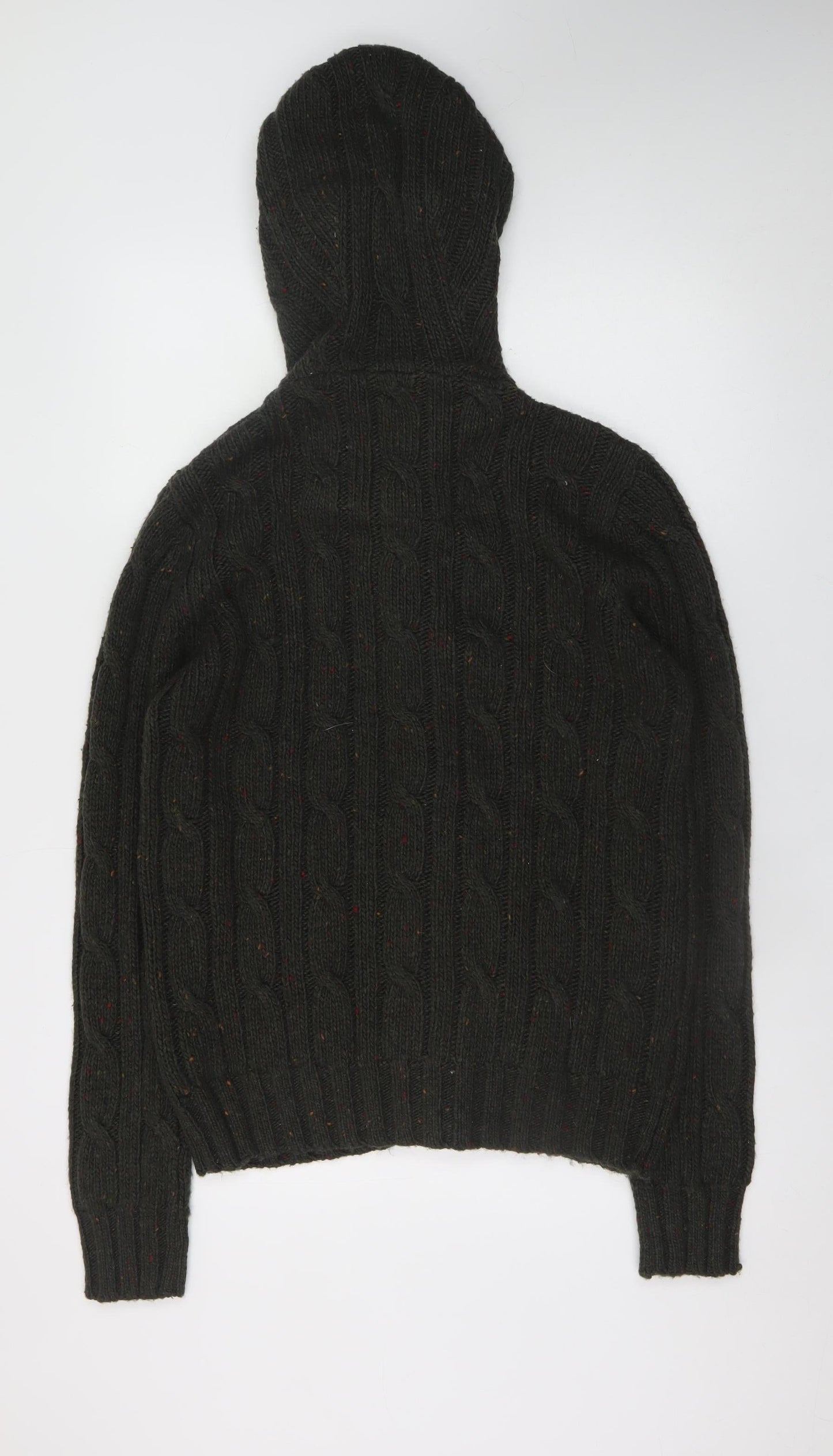 Mens UK Size M Cedar Wood State Green Cardigan Jumper